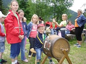 Butter rühren auf der Schafferalm