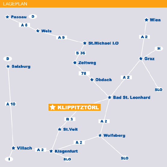 Straßenkarte - Klippitztörl